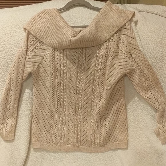 White House Black Market Sweaters - White House Black Market Rose Cowl Neck Sweater